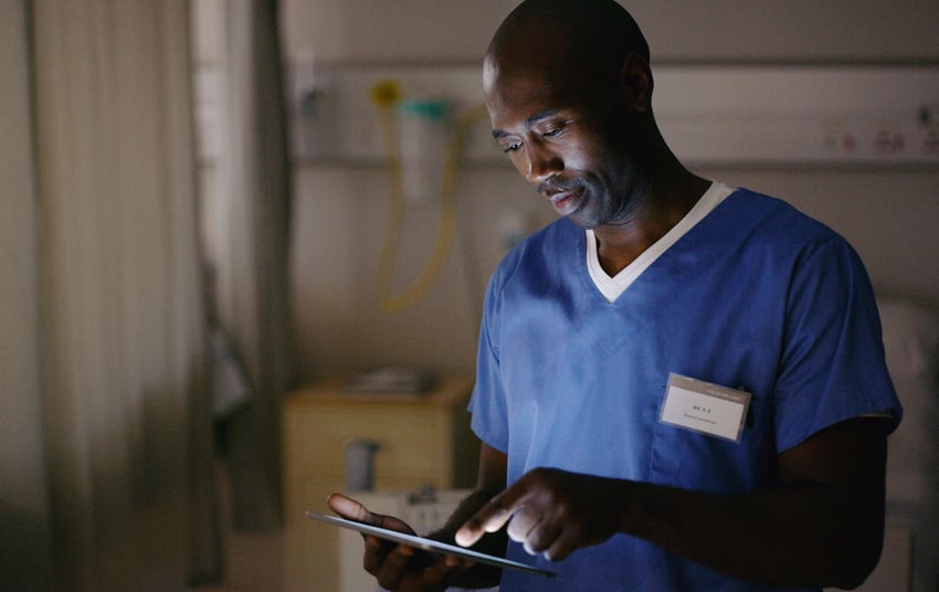 Shot of a medical practitioner using a digital tablet to view a medical chart