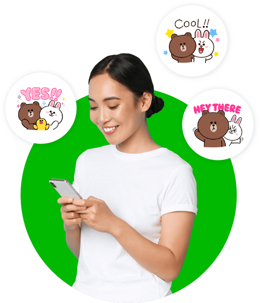 Young woman sending emojis