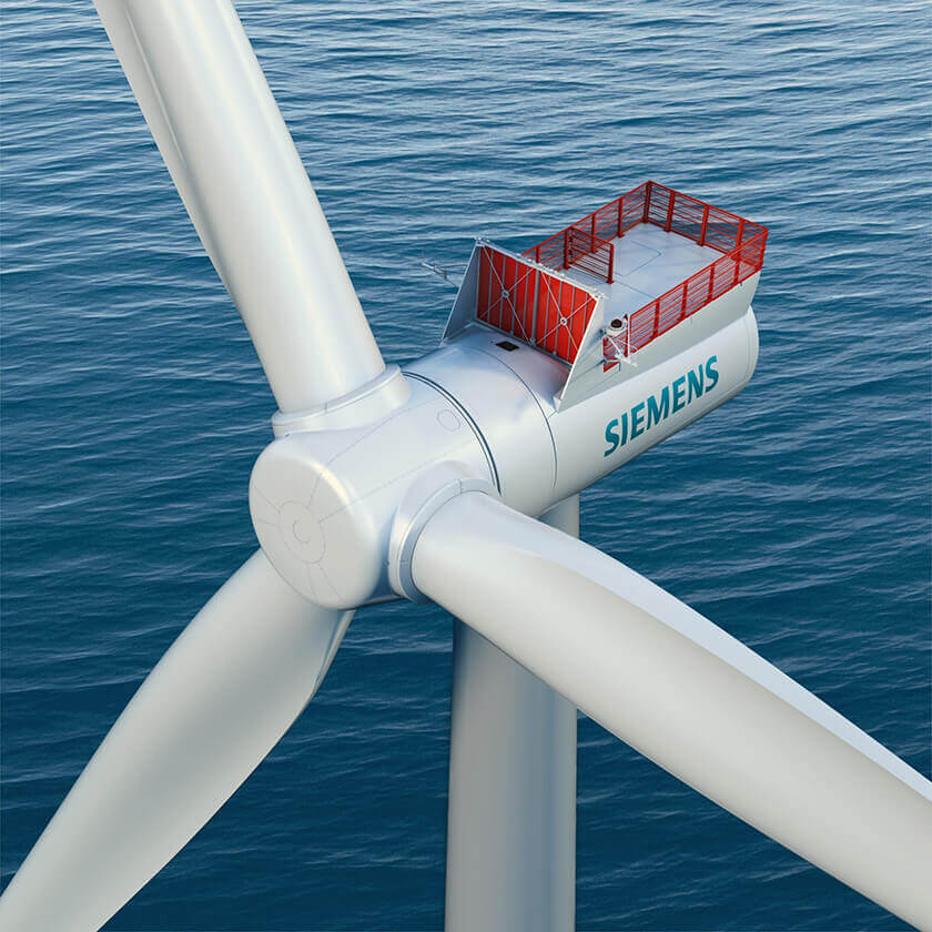 Photo of Siemens offshore wind turbine 